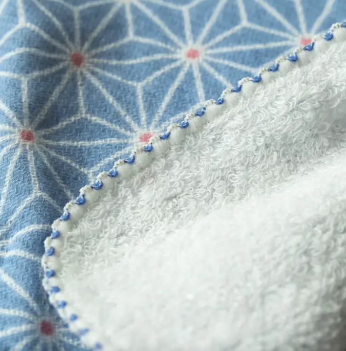 Haikara Little Handkerchief in Asanoha Blue