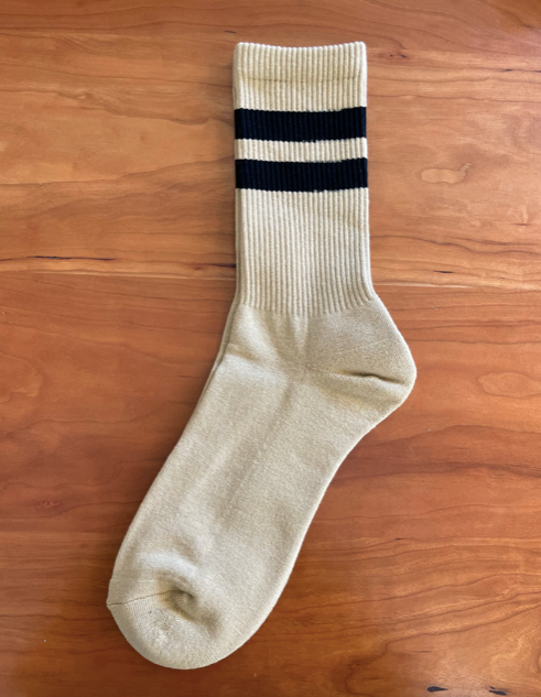 Mens Varsity Sporty Crew in Camel