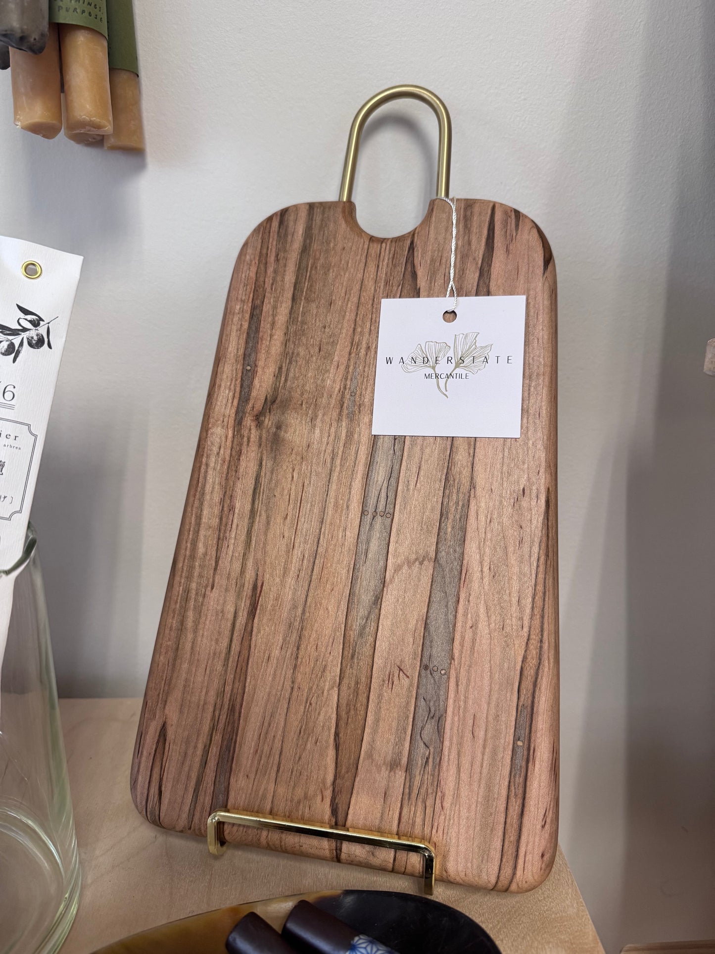 Brass Handled Board in Ambroisa Maple