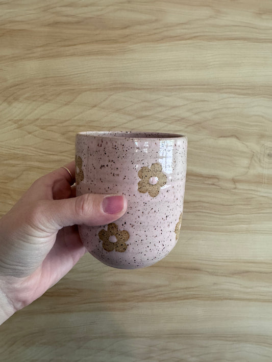 Daisy Tumbler in Pink Speckle
