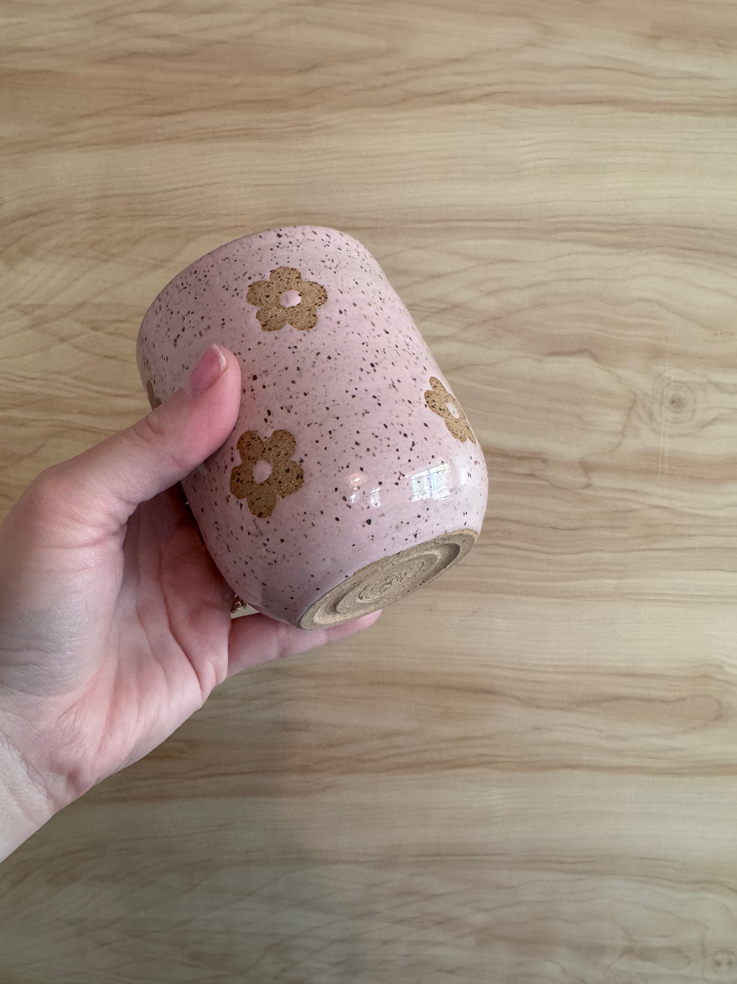 Daisy Tumbler in Pink Speckle