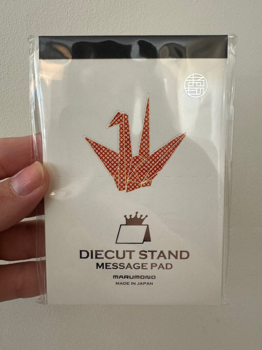 Diecut Stand Message Pad in Origami Crane