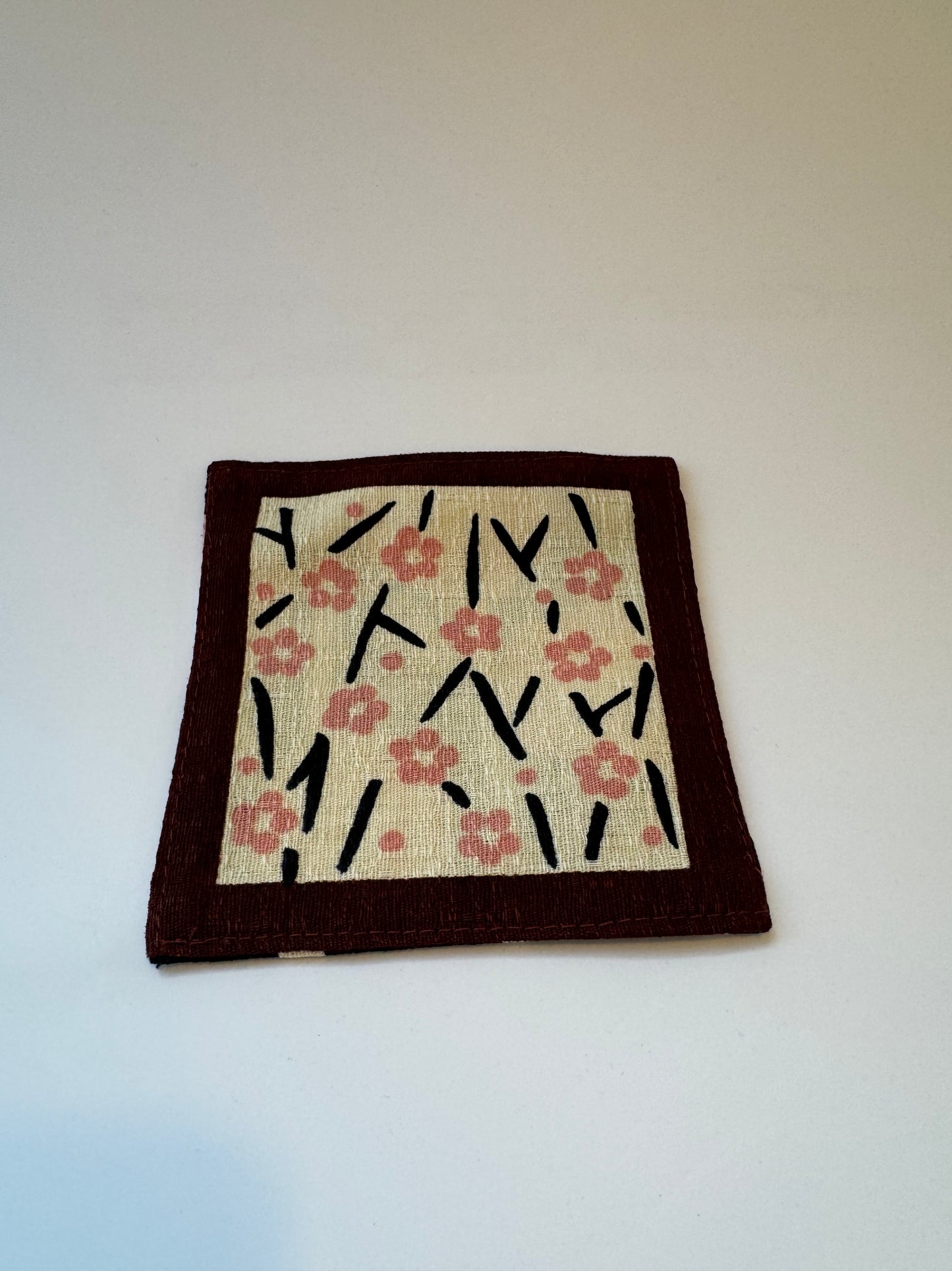 Japanese Fabric Coasters - Plum Pink