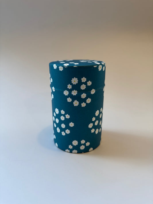 Blue Floral Japanese Tea Caddy