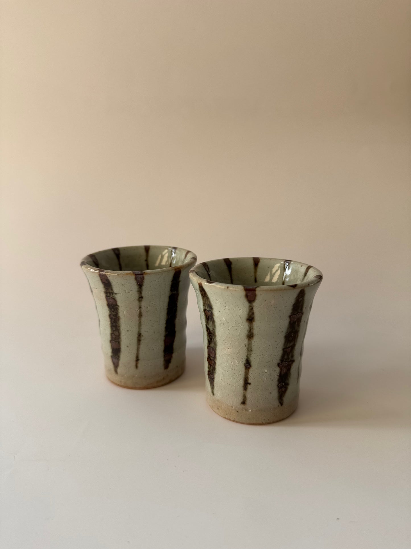 Mini Japanese Cup-  Grass Pattern