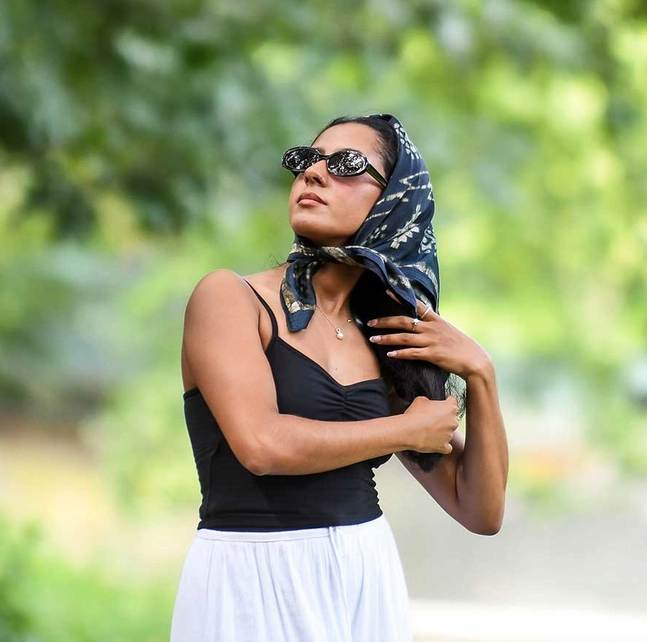 Jyoti Indigo Bandana Scarf