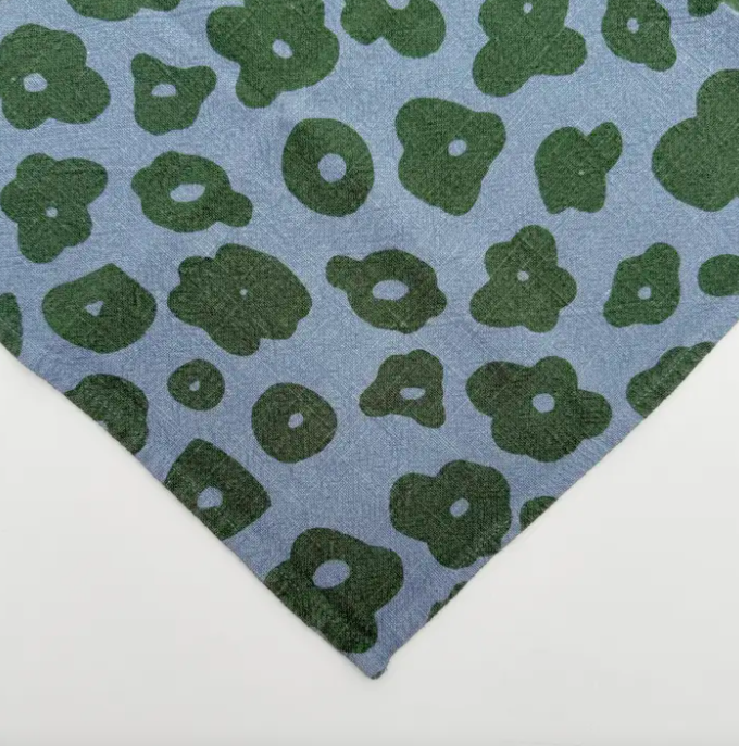 Celeste Tea Towel in Grass & Stone Blue