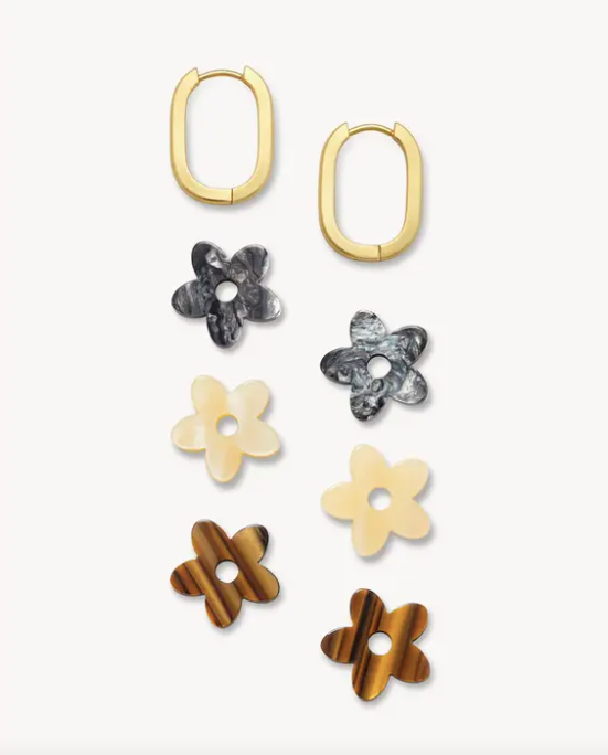 Petite Flower Charm Set in Solstice