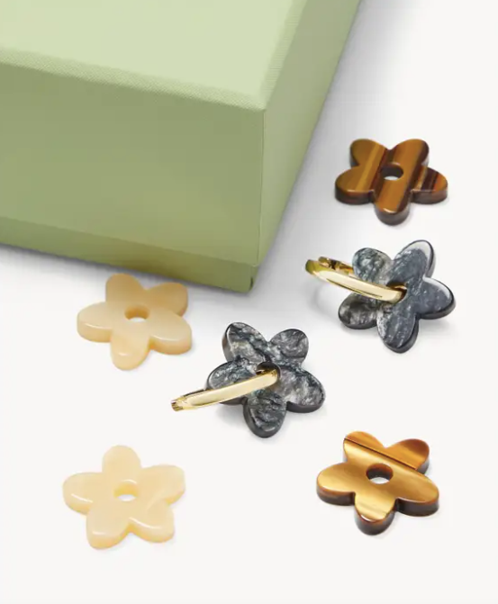 Petite Flower Charm Set in Solstice