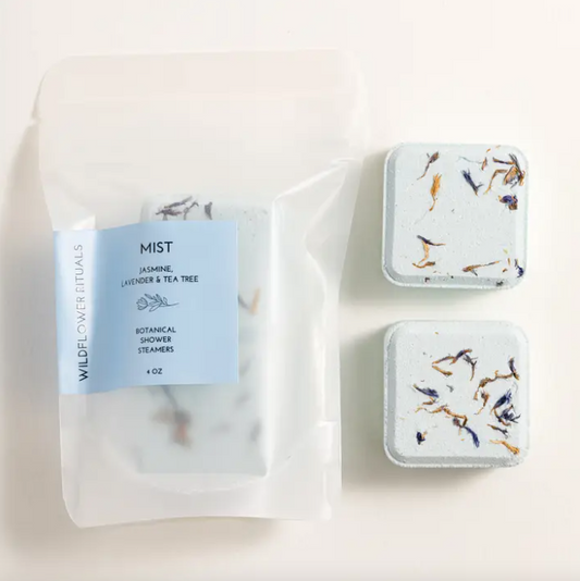 Mist Botanical Shower Steamers in Jasmine, Lavender, & Tea Tree