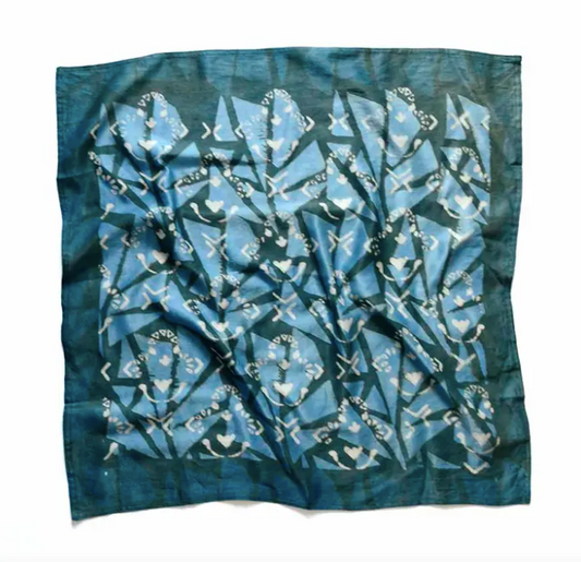 Moulin Blue Green Bandana Scarf