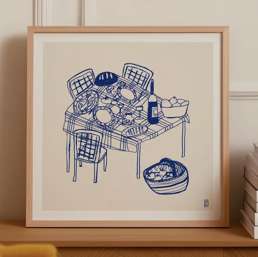Checkerboard Table Art Print