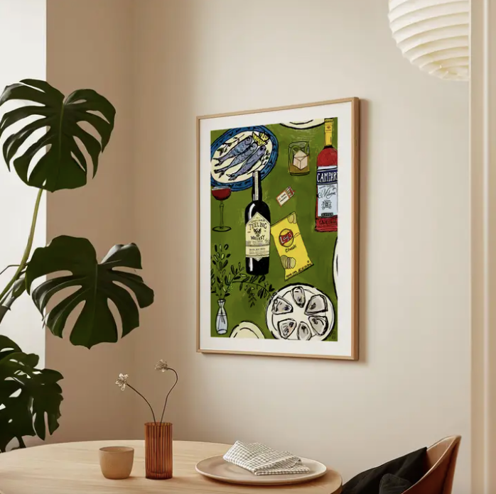 Chips and Whiskey Art Print