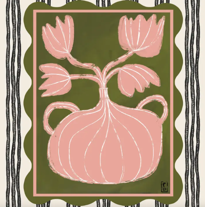 Still Life No. 31 on Stripes Art Print