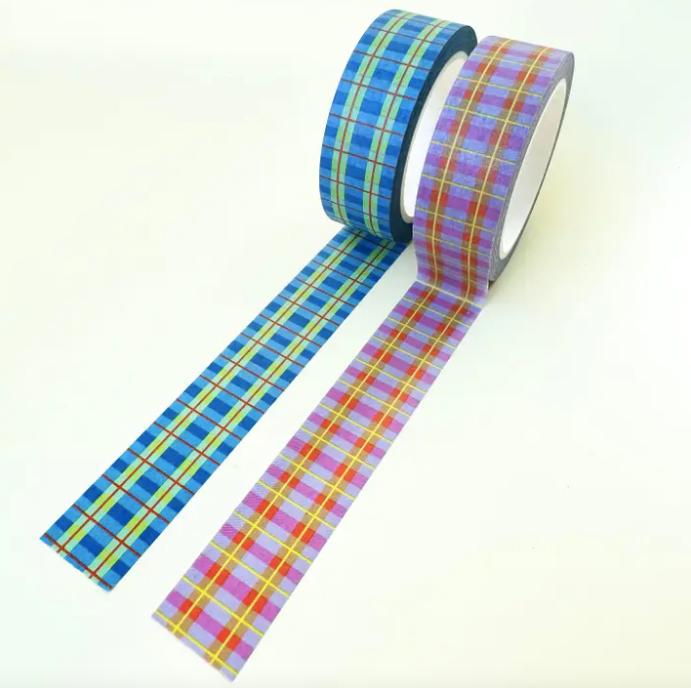 Blue & Lavender Plaid Washi Tape