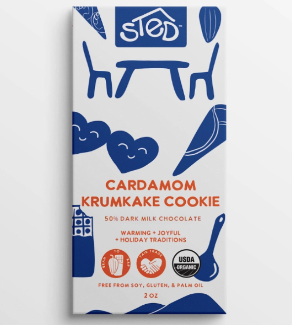 Cardamom Krumkake Cookie Chocolate Bar