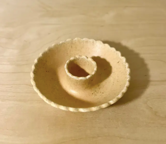 Scalloped Candle Holder in Marigold