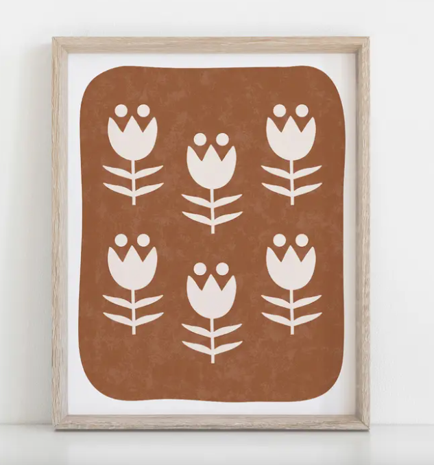 Scandinavian Flower Art Print