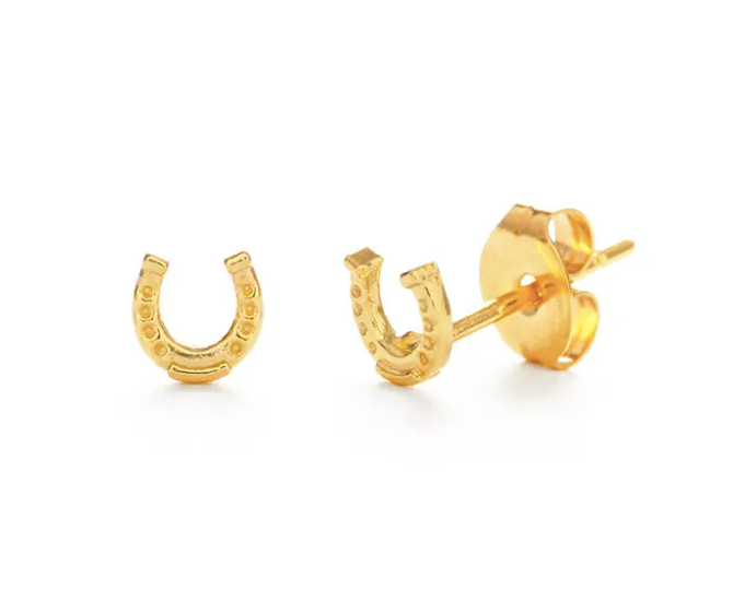 Tiny Horseshoe Stud Earrings