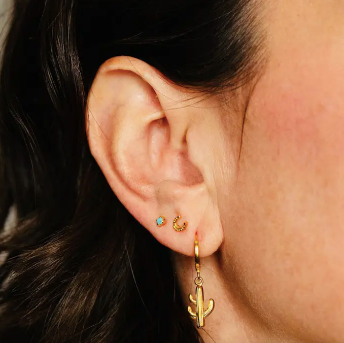 Tiny Horseshoe Stud Earrings