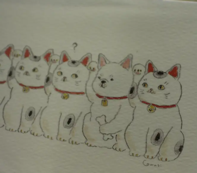 Welcome To Maneki-Neko Club Postcard