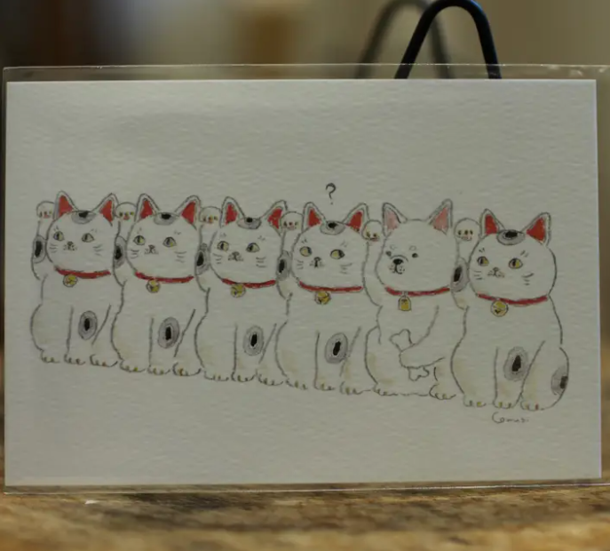 Welcome To Maneki-Neko Club Postcard