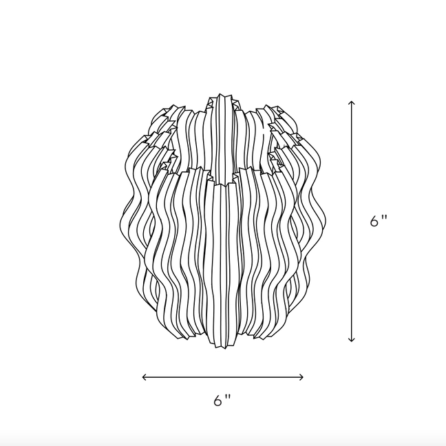 Cordless Mini Wavy Lamp in White