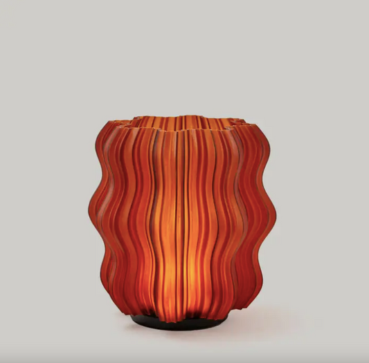 Cordless Mini Wavy Lamp in Amber