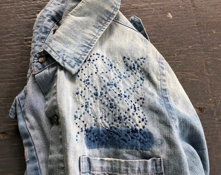 Washable Mending Patterns #1Blue