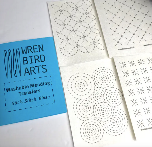 Washable Mending Patterns #1Blue