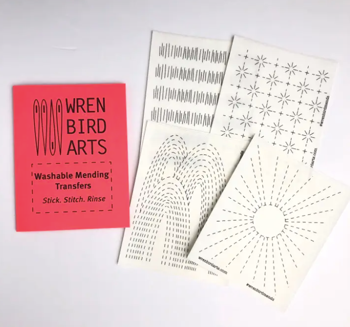 Washable Mending Patterns #2Red