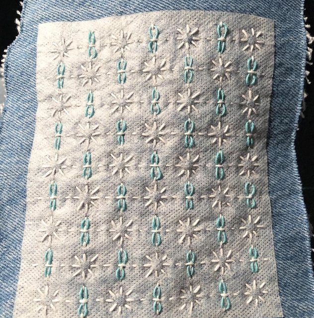 Washable Mending Patterns #2Red