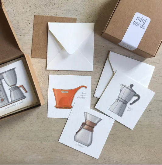 Coffee Brewing Mini Cards Set