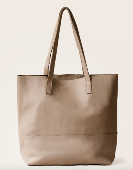 Pebbled Driftwood Leather Tote