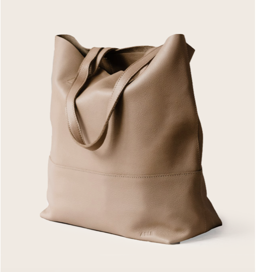 Pebbled Driftwood Leather Tote