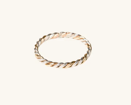 Two Tone Twist Ring