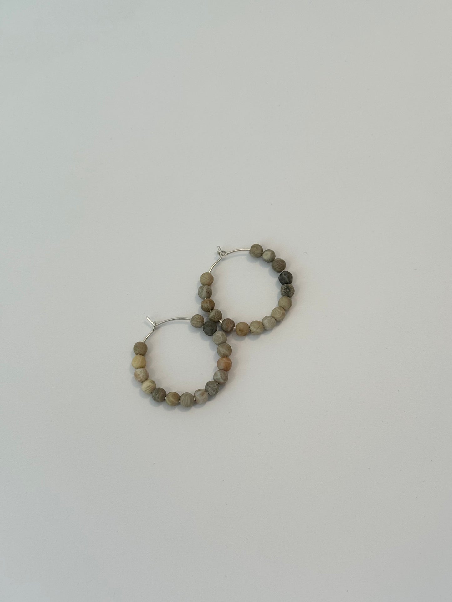 Bamboo Beaded Hoop Earrings