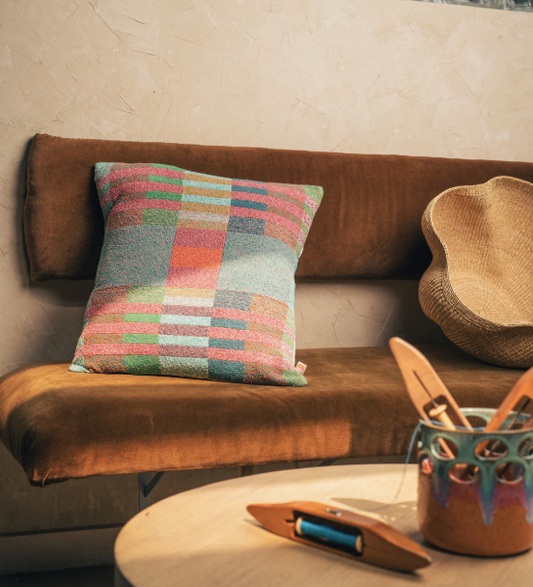 Snowcone Handwoven Pillow #3