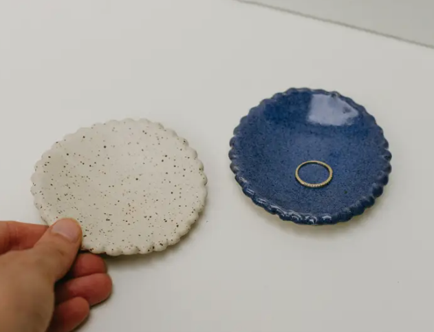 Ceramic Indigo Ring Dish
