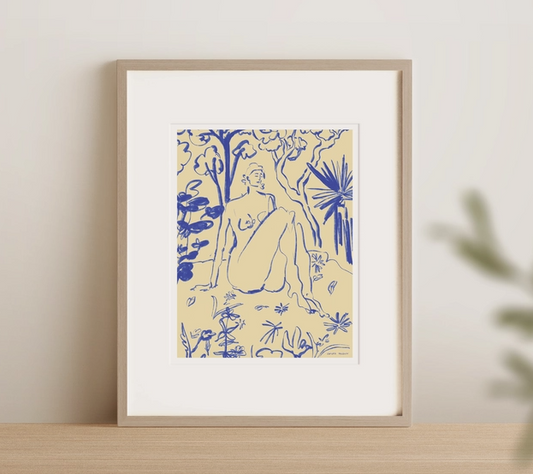 Blue Lady Art Print