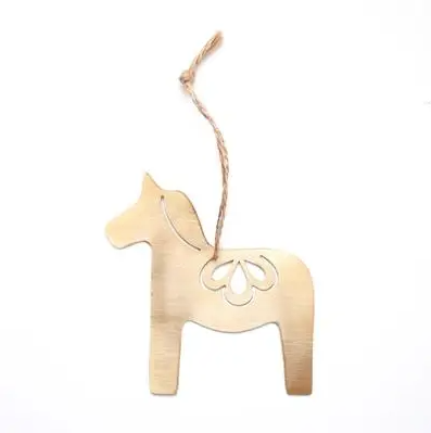 Brass Dala Horse Ornament