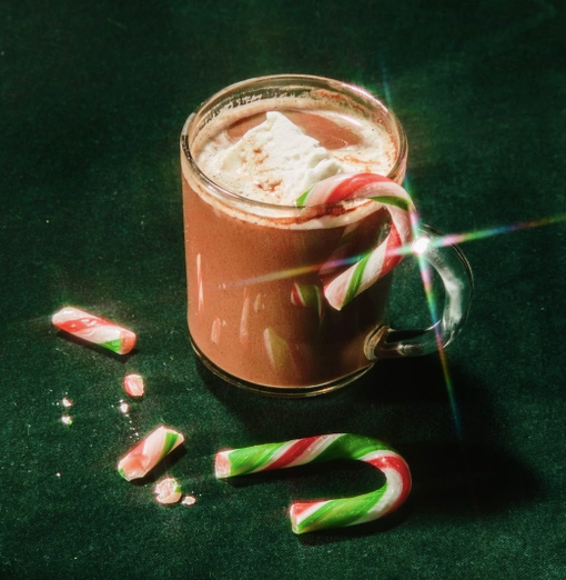 Candy Cane Hot Chocolate (Vegan & Gluten Free)