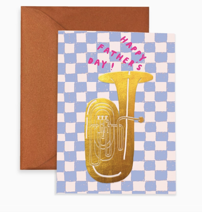 Gold Tuba Father's Day Card