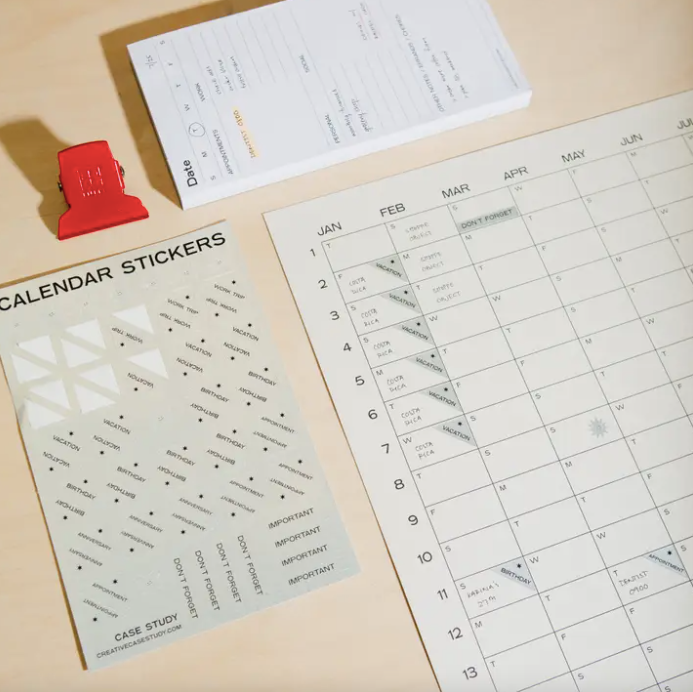 Chrome Calendar Stickers