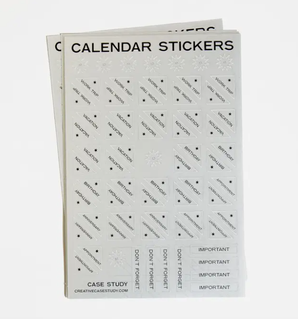 Chrome Calendar Stickers