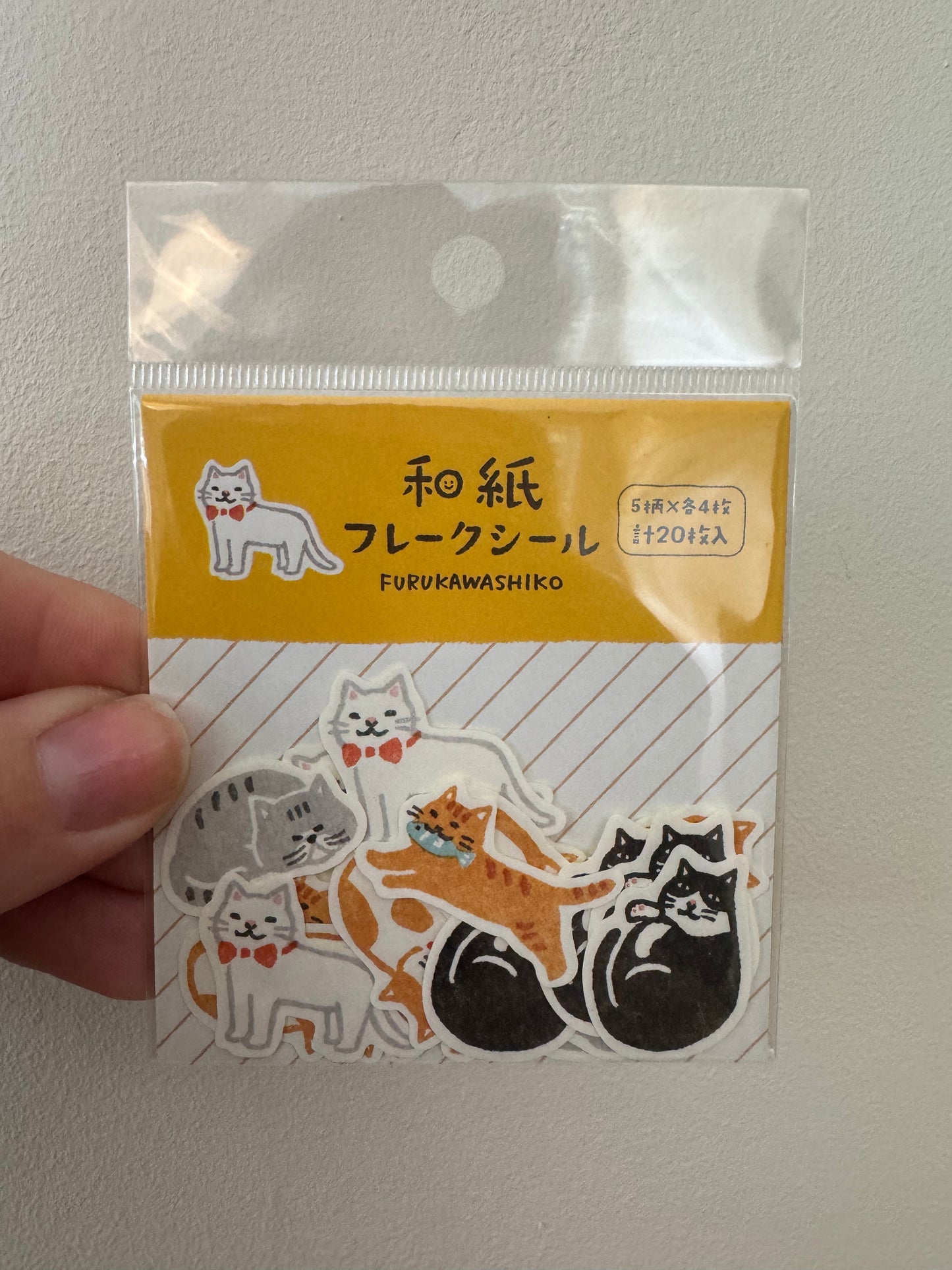 Washi Flake Stickers in Cats