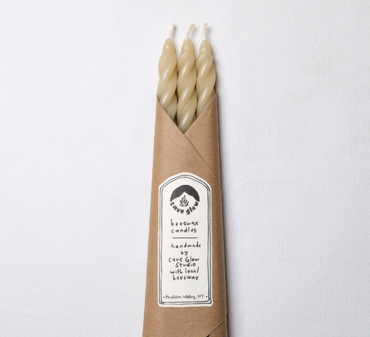Beeswax Spiral Taper Set in Sand
