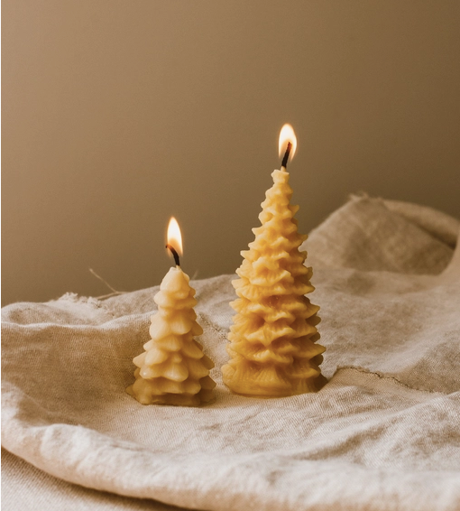Christmas Tree Beeswax Candles