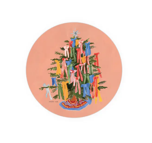 Christmas Bows Coaster Set