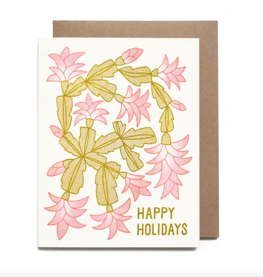 Christmas Cactus Holiday Card